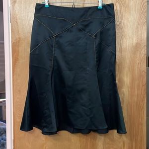 Roberto Cavalli skirt Black w/ gold stitching, Sz 42